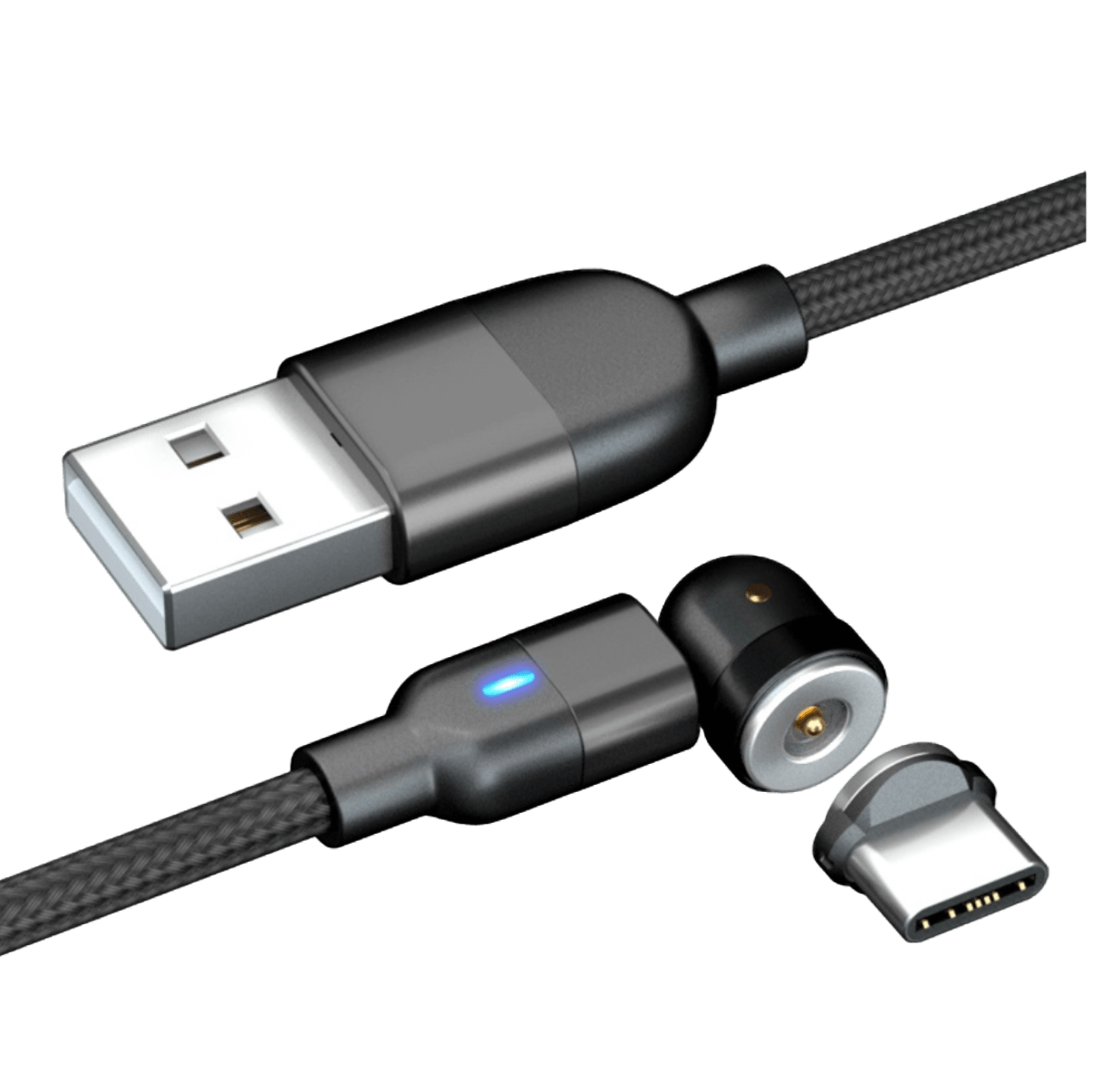 Magnetic USB charging cable + Type C adapter - Melitech Energy