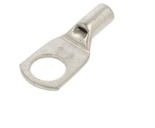 Ring Terminal: M8; crimped; for cable; non-insulated, Copper, Tinned - Melitech Energy