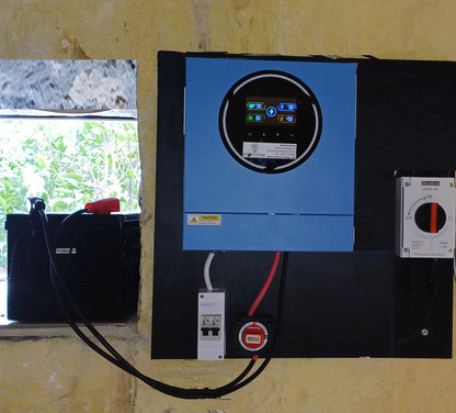 4.2kW Hybrid Off-Grid Solar Kit - 24V | 4x 620W Panels | 5120Wh LiFePO₄ Battery, Bluetooth