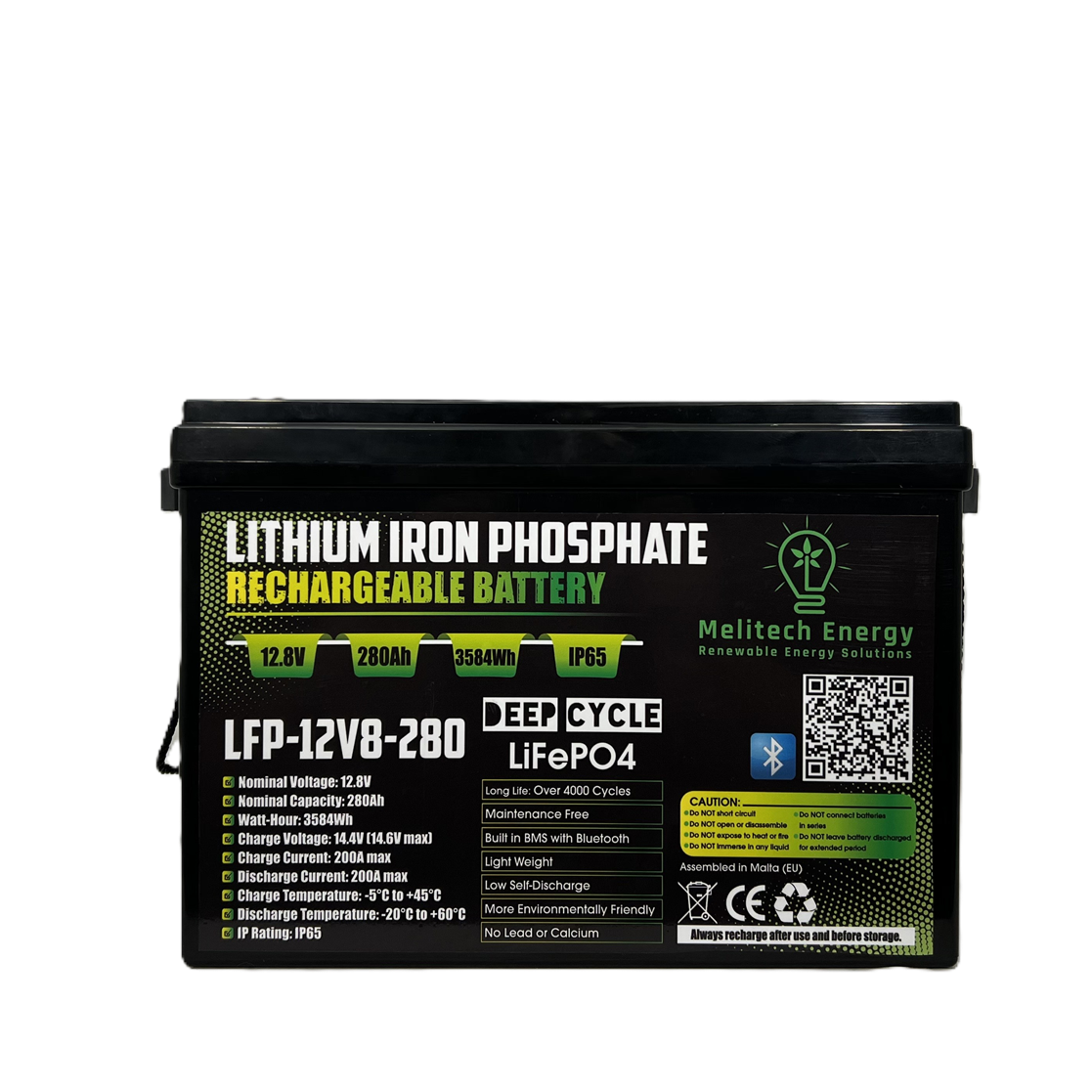 2kW Hybrid Off-Grid Solar Kit - 12V | 2x 445W Panels | 3580Wh LiFePO₄ Battery, Bluetooth