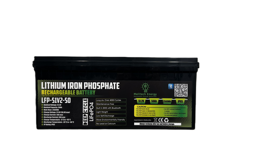 Battery LiFePO4: 51.2V/ 50Ah (2560Wh): Smart active balance + Bluetooth - 7 Yrs Guarantee