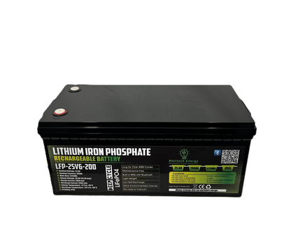 Battery LiFePO4: 25.6V/200Ah (5120Wh): Smart active balance + Bluetooth