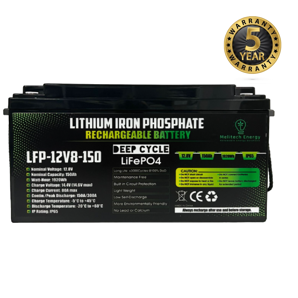 Battery LiFePO4: 12.8V/150Ah (1920Wh)