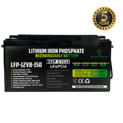 Battery LiFePO4: 12.8V/150Ah (1920Wh)