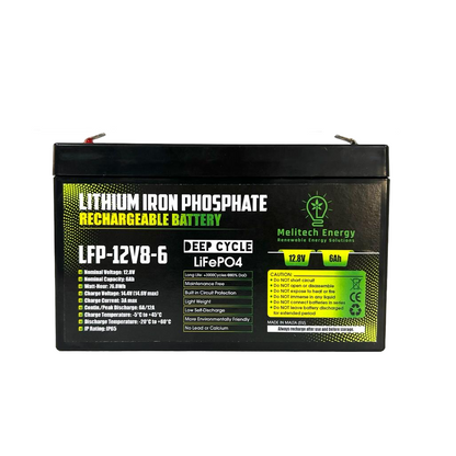 Battery LiFePO4: 12.8V/   6Ah (76.8Wh): BMS -  NO Bluetooth - 5 years guarantee