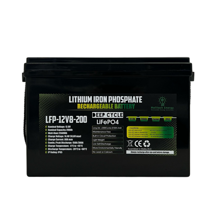Battery LiFePO4: 12.8V/200Ah (2560Wh)