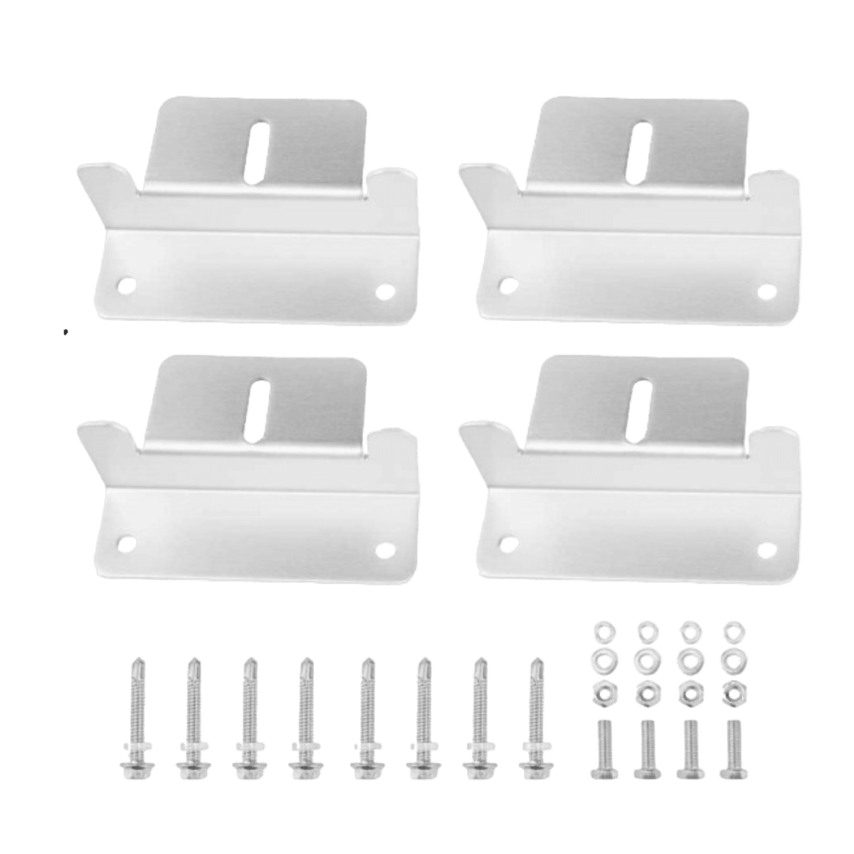 Aluminium bracket set for fixing solar panels 4pcs + Screws - Melitech Energy