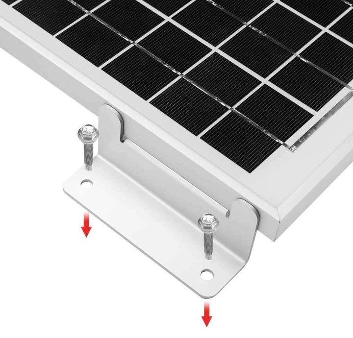 Aluminium bracket set for fixing solar panels 4pcs + Screws - Melitech Energy