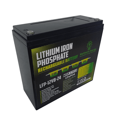 Lithium Battery 12V | 24Ah LiFePO4 Battery | Melitech Energy