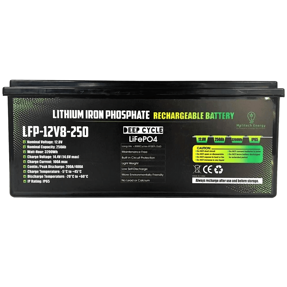 Best  LiFePO4 Battery 12V 250Ah | Power Storage Solution | Melitech Energy