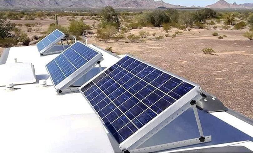 Solar panel Mount/Bracket: Roof or wall - adjustable angle - Melitech Energy